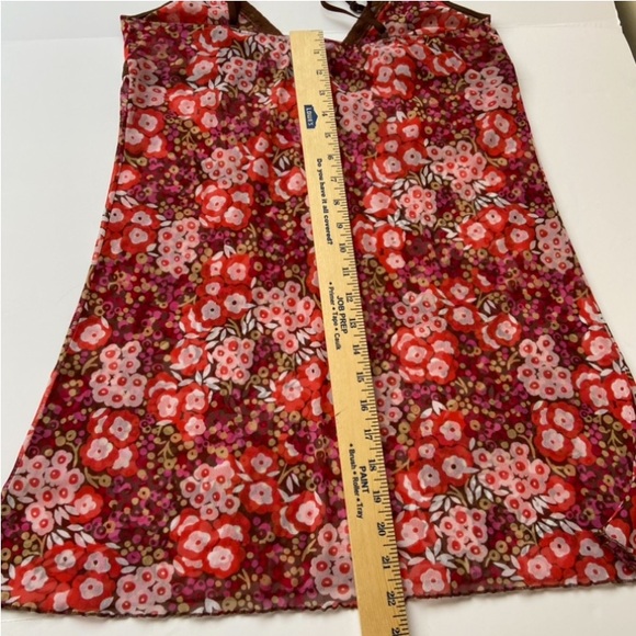 GAP Sexy Sheer Red Multicolor Floral Print Babydoll Nightie Sleepwear Large - Picture 9 of 10
